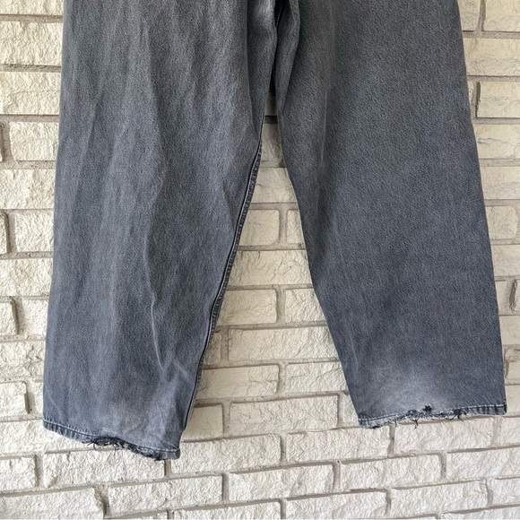 H&M brand Charcoal Gray Baggy Wide Leg Denim Jeans Size 32x32 - Picture 4 of 4